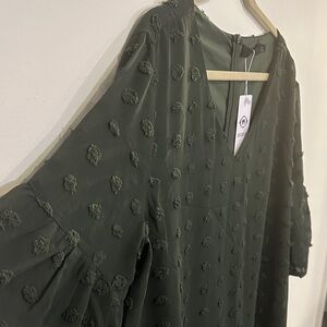 Textured Green Dress